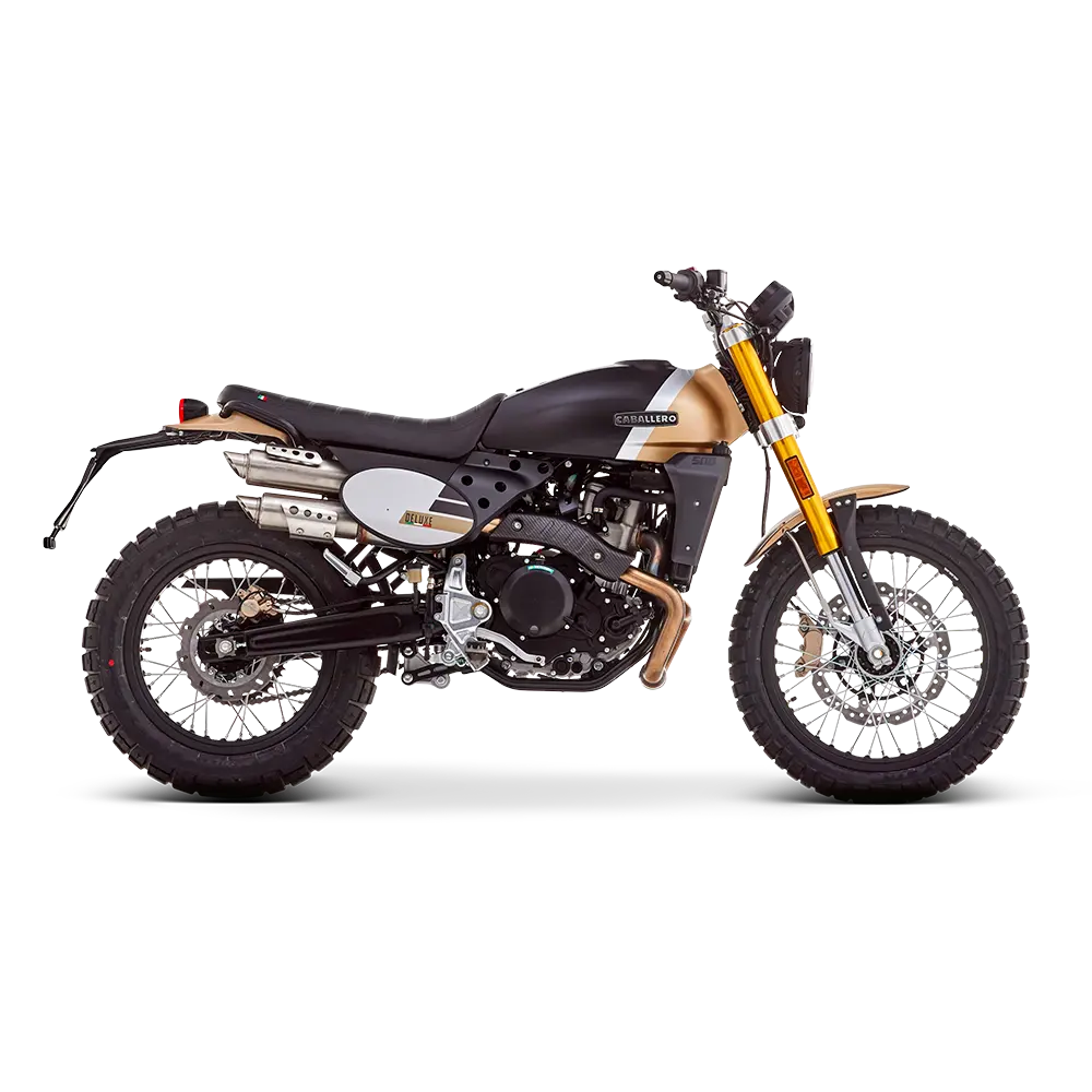 Motocicleta Caballero 500 Deluxe de Fantic con acabados premium